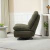 Vibrant Green 360° Swivel Recliner | Adjustable Chenille Glider with Black Metal Base