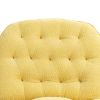 360Â° Swivel Recliner Adjustable Chair Chenille Glider Swivel Reclining Sofa Chair with Black Metal Round Base - Yellow