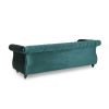 LUXURY TEAL VELVET 3-SEATER SOFA | PLUSH, STYLISH & COMFY CENTERPIECE FOR MODERN LIVING ROOMS