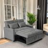 Versatile 3-in-1 Modern Sleeper Sofa Bed | Stylish Fabric Loveseat with Pull-Out Bed & Reclining Backrest - Compact Futon Couch for Any Space