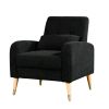 Chic Mid-Century Modern Accent Chair | Upholstered Single Sofa with Sturdy Legs for Cozy Living Rooms