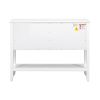 Cambridge Series Elegant Vintage Console Table | Ample Storage with 4 Drawers & Bottom Shelf – Perfect for Living Rooms, Entrances & Kitchens -White