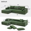 VIBRANT 109" MODULAR SECTIONAL SOFA SET | STYLISH MINIMALIST LIVING ROOM COUCH | LUXURIOUS UPHOLSTERED SLEEPER