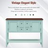 VINTAGE CHARM CONSOLE | TREXM Cambridge Series Console Table w/ 4 Drawers & Shelf – Ample Storage for Living Room