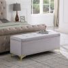 Large Storage Benches Set, Nailhead Trim 2 in 1 Combination Benches, Tufted Velvet Benches with Gold Leg for Living Room, Entryway