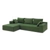 VIBRANT 109" MODULAR SECTIONAL SOFA SET | STYLISH MINIMALIST LIVING ROOM COUCH | LUXURIOUS UPHOLSTERED SLEEPER