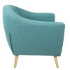 Rockwell Mid Century Modern Accent Chair in Teal by LumiSource