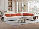 LUXURIOUS L-SHAPED MODULAR SECTIONAL SOFA WITH ARMRESTS & WOODEN FRAME - STYLISH CREAM BEIGE COMFORT