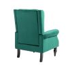 STYLISH GREEN WOOD FRAME ACCENT CHAIR – MODERN LOUNGE SEATING FOR LIVING ROOM & BEDROOM