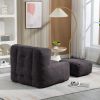 Fluffy Bean bag chair, super soft lazy sofa chair w memory foam and Ottoman