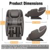 BOSSCARE Zero Gravity Massage Chair - Full Body Airbag Recliner with Bluetooth Speaker & Foot Roller in Elegant Brown