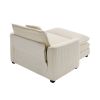 Comfortable Single Chair Deep Seat Sofa With Footstool With One Pillow