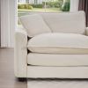 Comfortable Single Chair Deep Seat Sofa With Footstool With One Pillow