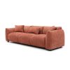 VIBRANT ORANGE MID-CENTURY MODERN 3-SEATER SOFA | PERFECT LIVING ROOM CENTERPIECE