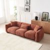 VIBRANT ORANGE MID-CENTURY MODERN 3-SEATER SOFA | PERFECT LIVING ROOM CENTERPIECE