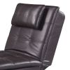 LUXURY BROWN CHAISE LOUNGE WITH USB PORT & PILLOW