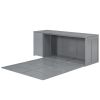 Queen Size Murphy Bed with Rotable Desk, Gray