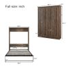 Full Size Murphy Wall Bed Cabinet Space-Saving Bed Perfect for Guest Room, for Bed Room, Guest Room, Home Office, Brown