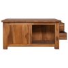 Coffee Table 26.8"x26.8"x13" Solid Teak Wood - Brown