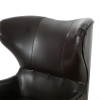 LUXURIOUS DARK BROWN HIGH BACK LEATHER CHAIR | ELEGANT & COMFORTABLE PU DESIGN