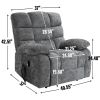 Lift Recliner Chair Heat Massage Dual Motor Infinite Position Up to 350 LBS Large Electric Power Lift Recliners with Power-Remote