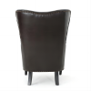 LUXURIOUS DARK BROWN HIGH BACK LEATHER CHAIR | ELEGANT & COMFORTABLE PU DESIGN