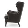 LUXURIOUS DARK BROWN HIGH BACK LEATHER CHAIR | ELEGANT & COMFORTABLE PU DESIGN