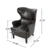 LUXURIOUS DARK BROWN HIGH BACK LEATHER CHAIR | ELEGANT & COMFORTABLE PU DESIGN