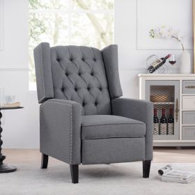 Luxurious 27.16” Wingback Recliner Chair – Elegant Manual Comfort for Stylish Relaxation (Color: as Pic)