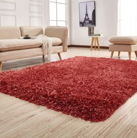 "Coral " Hand Tufted Shag Area Rug 60 in * 85 in * 1 in (Color: as Pic)