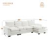 COZY LUXURY 5-SEAT L-SHAPED CLOUD SOFA | 118x55" MODERN CHENILLE UPHOLSTERED FURNITURE