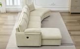 LUXURY 146.9" L-SHAPED SECTIONAL SOFA BED W/ STORAGE OTTOMAN, CHAISE & USB PORTS | PULL-OUT COUCH FOR LIVING ROOM