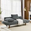 ULTRA COMFY CONVERTIBLE FUTON SOFA BED | ADJUSTABLE ARMREST & PLUSH CUSHION | STURDY WOOD FRAME LOVESEAT SLEEPER