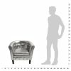 Tub Chair Silver Faux Leather