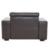 RETRO BROWN PU SINGLE SEAT SOFA | FULLY DETACHABLE ARMRESTS & SIDE POCKETS | 136x96x83cm | INDOOR COMFORT