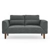 ULTRA COMFY CONVERTIBLE FUTON SOFA BED | ADJUSTABLE ARMREST & PLUSH CUSHION | STURDY WOOD FRAME LOVESEAT SLEEPER