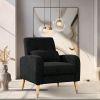 Chic Mid-Century Modern Accent Chair | Plush Upholstered Armchair with Sleek Metal Legs – Perfect Living Room Single Sofa