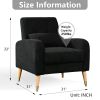 Chic Mid-Century Modern Accent Chair | Plush Upholstered Armchair with Sleek Metal Legs – Perfect Living Room Single Sofa