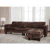 Ultimate 5-Seat Modular Sofa with Storage Ottoman | Convertible L-Shaped Sectional Couch | Reversible Chaise & Riveted Design