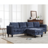 Ultimate 5-Seat Modular Sofa with Storage Ottoman | Convertible L-Shaped Sectional Couch | Reversible Chaise & Riveted Design