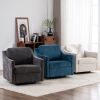 ULTIMATE SWIVEL ARMCHAIR | MODERN GRADIENT LINEN COMFORT | LARGE, SKIN-FRIENDLY UPHOLSTERED CHAIR