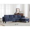 Ultimate 5-Seat Modular Sofa with Storage Ottoman | Convertible L-Shaped Sectional Couch | Reversible Chaise & Riveted Design