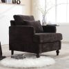 COOLMORE Wood Frame Armchair, Modern Accent Chair Lounge Chair for Living Room