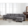 Ultimate 5-Seat Modular Sofa with Storage Ottoman | Convertible L-Shaped Sectional Couch | Reversible Chaise & Riveted Design