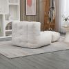 Ultra-Plush Memory Foam Bean Bag Chair with Ottoman | Cozy Modern Sofa for Adults & Kids