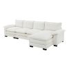 COZY LUXURY 5-SEAT L-SHAPED CLOUD SOFA | 118x55" MODERN CHENILLE UPHOLSTERED FURNITURE