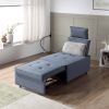 Ultimate 3-in-1 Sofa Bed: Bluetooth Speaker Chair, Reclining Futon with 2 USB Ports & Phone Holder