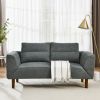 ULTRA COMFY CONVERTIBLE FUTON SOFA BED | ADJUSTABLE ARMREST & PLUSH CUSHION | STURDY WOOD FRAME LOVESEAT SLEEPER