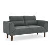 ULTRA COMFY CONVERTIBLE FUTON SOFA BED | ADJUSTABLE ARMREST & PLUSH CUSHION | STURDY WOOD FRAME LOVESEAT SLEEPER