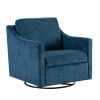 ULTIMATE SWIVEL ARMCHAIR | MODERN GRADIENT LINEN COMFORT | LARGE, SKIN-FRIENDLY UPHOLSTERED CHAIR